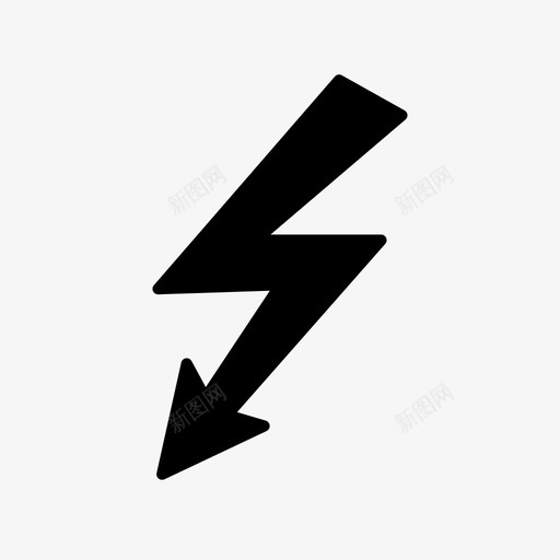 电气充电危险图标svg_新图网 https://ixintu.com 充电 危险 电击 电力 电气 电气标志