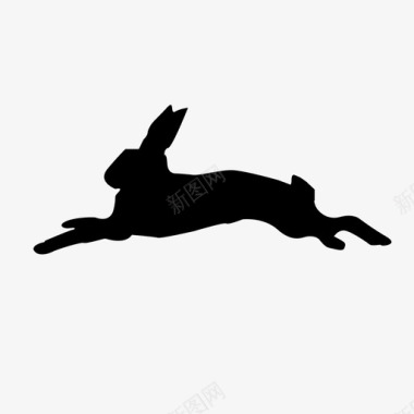 兔子奔跑啮齿动物图标图标