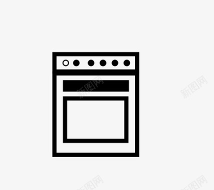 烤箱厨房家用电器图标图标