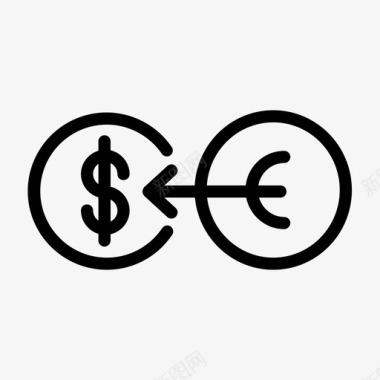货币兑换转账交换货币图标图标