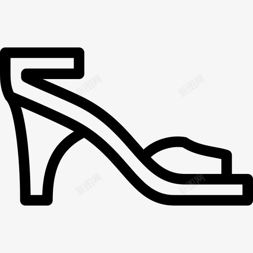 高跟鞋款式鞋图标svg_新图网 https://ixintu.com 女孩 女装 时装 服装和配件 款式 脚穿 鞋 高跟鞋