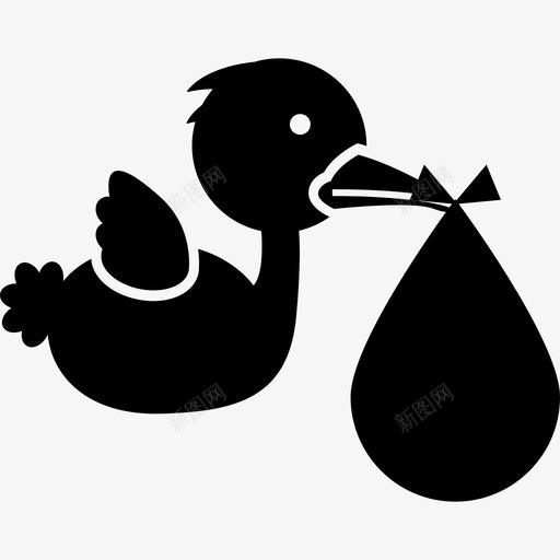 麻雀抱着一个婴儿动物婴儿包2图标svg_新图网 https://ixintu.com 动物 婴儿包2 麻雀抱着一个婴儿