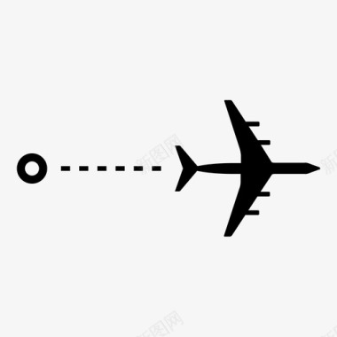 飞机旅程喷气式飞机图标图标