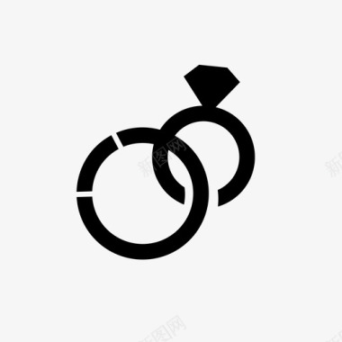 结婚婚礼戒指图标图标