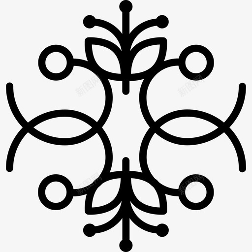 垂直和水平对称的花卉形状花卉图标svg_新图网 https://ixintu.com 垂直和水平对称的花卉设计 形状 花卉设计