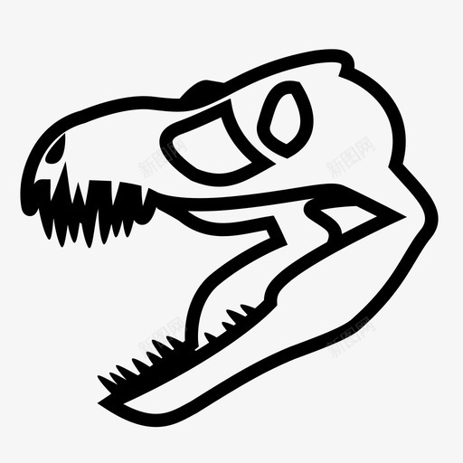 霸王龙化石数百万年前图标svg_新图网 https://ixintu.com 化石 怪物 恐龙骨头 数百万年前 旧 特雷克斯 雷克斯 霸王龙 骨骼