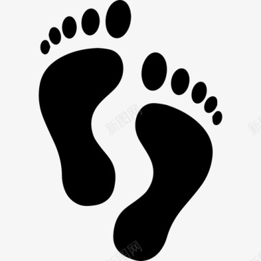 人的脚印人身体的各个部分图标图标