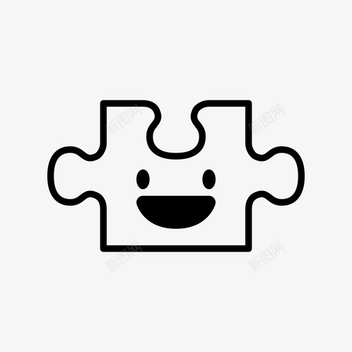 拼图高兴玩图标svg_新图网 https://ixintu.com 卡瓦伊 快乐 拼图 玩 零件 高兴