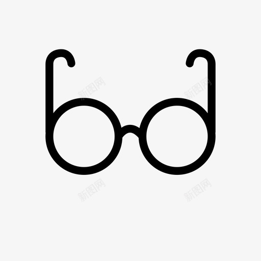眼镜简单阴影图标svg_新图网 https://ixintu.com 双焦眼镜 护目镜 最小 眼睛 眼镜 简单 镜框 阴影