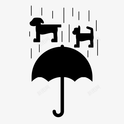 下雨猫和狗天气伞图标svg_新图网 https://ixintu.com 下雨猫和狗 伞 天气 成语 毛毛雨 滴滴 英语 语言 谚语 隐喻