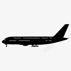 空客运输飞机运输方式天空图标高清图片