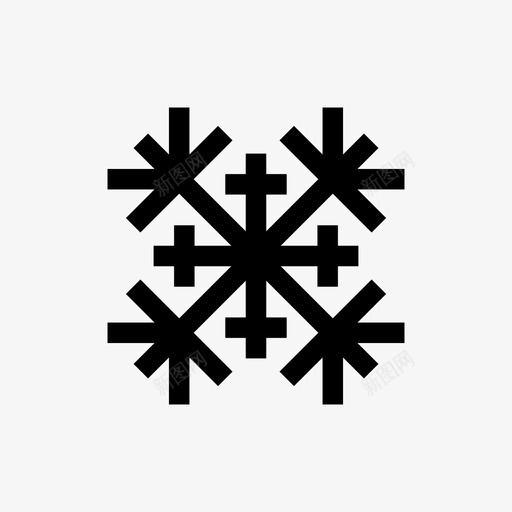 雪寒冷天气预报图标svg_新图网 https://ixintu.com 下雪 冬天 天气 天气预报 寒冷 自然 雪 雪花