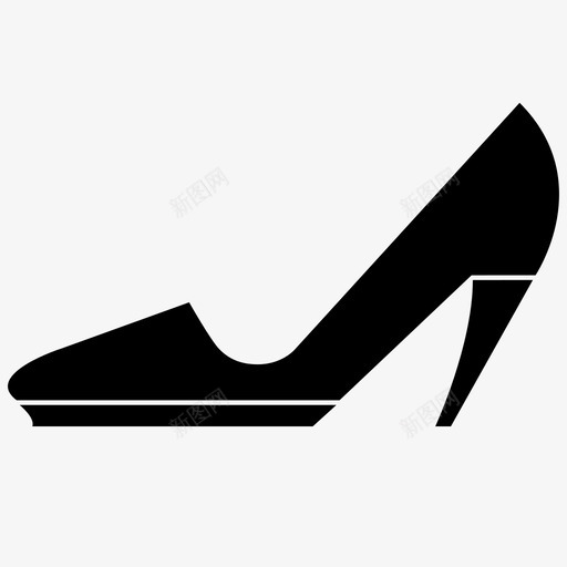 高跟鞋鞋脚图标svg_新图网 https://ixintu.com 优雅 打扮 脚 花哨 鞋 高跟鞋