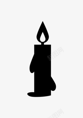 蜡烛燃烧火焰图标图标