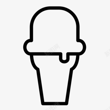 雪糕筒冰淇淋筒甜心图标图标