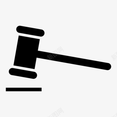 木槌法庭案件法官锤子图标图标