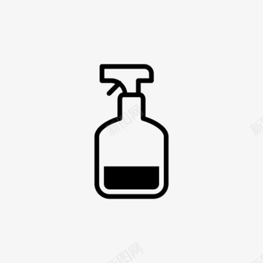喷雾瓶清洁剂水图标图标