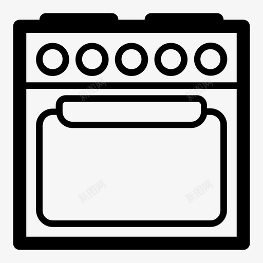 烤箱炉灶厨具图标svg_新图网 https://ixintu.com 厨具 厨师 家用电器 炉架 炉灶 烤箱 烹饪 装配
