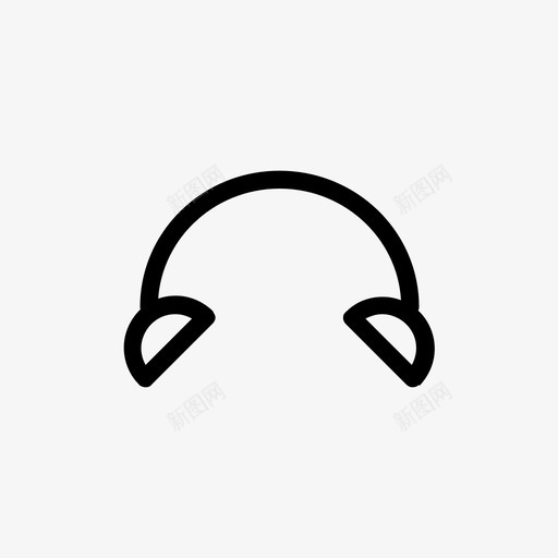 耳机声音简单图标svg_新图网 https://ixintu.com 323 听 听觉 声音 简单 线性 耳机 耳罩 音乐