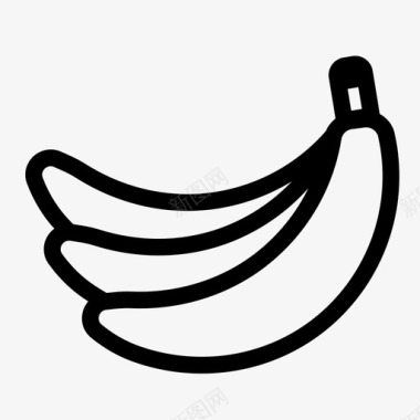 香蕉零食营养图标图标