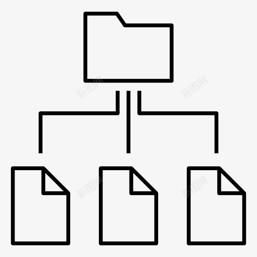 文件工作职业图标svg_新图网 https://ixintu.com 人员 关系 办公室内部 大纲 工作 文件 组织结构图 职业 责任 部分