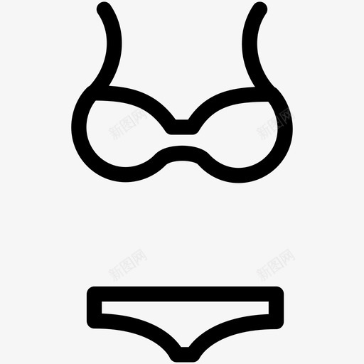 比基尼时尚泳装图标svg_新图网 https://ixintu.com 夏季 女孩 女性 时尚 比基尼 泳装 海滩 衣服 衣服和配件 连衣裙 风格