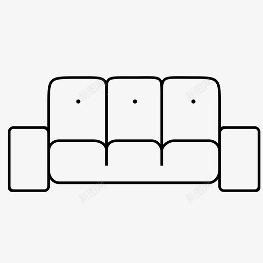 沙发椅子座位图标svg_新图网 https://ixintu.com 客厅 家俱 家具 家庭 座位 椅子 沙发 靠垫