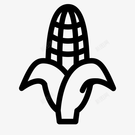 玉米十月十一月图标svg_新图网 https://ixintu.com 农作物 农场 十一月 十月 感恩节 收获 玉米 秋天 谷物 食物