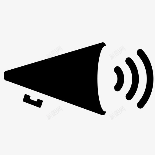 扩音器广播噪音图标svg_新图网 https://ixintu.com 喊叫 噪音 声音 广播 扩音器 讲话