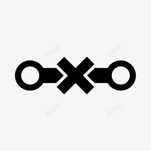 断开连接分支分叉图标svg_新图网 https://ixintu.com git 分叉 分支 合并 拆分 拉取 断开连接 流动