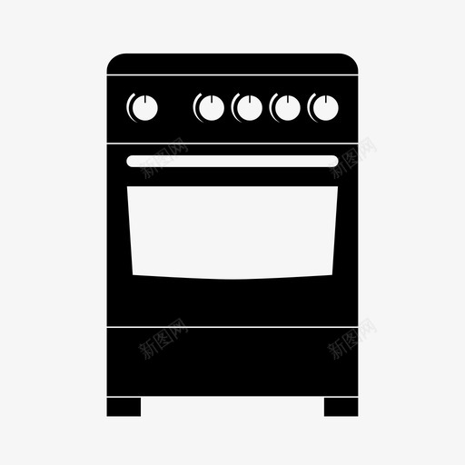 烤箱炉灶遮蔽物图标svg_新图网 https://ixintu.com 住房 厨房 厨房房屋 家具 家用电器 炉灶 烤箱 生活空间 遮蔽物