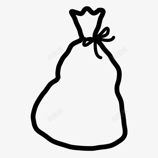 垃圾袋丢弃回收图标svg_新图网 https://ixintu.com 丢弃 回收 垃圾 垃圾袋 塑料袋 干净 废物 脏