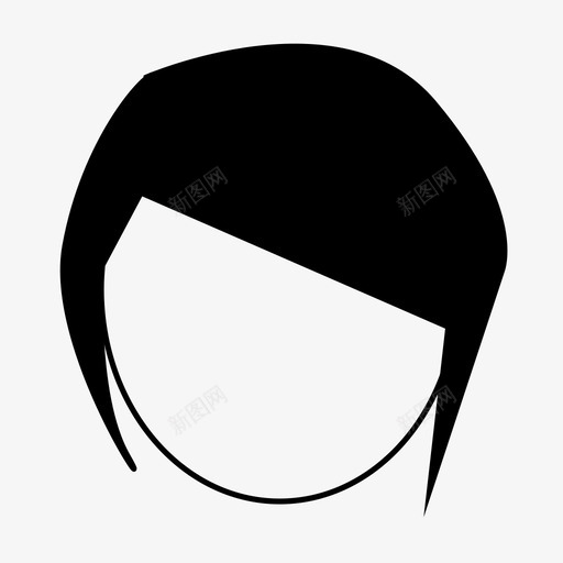 女性用户个人资料图标svg_新图网 https://ixintu.com 个人 个人资料 头像 女孩 女性 女性脸 用户 黑发