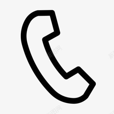 电话简单形状图标图标
