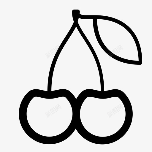 樱桃产品收获图标svg_新图网 https://ixintu.com 产品 可食用 收获 樱桃 水果 绿色原料 花园 食品 食用