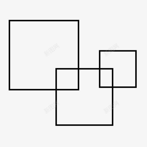 正方形连接线条图标svg_新图网 https://ixintu.com 最小 极简 正方形 系统 线条 线条工作 线条艺术 连接