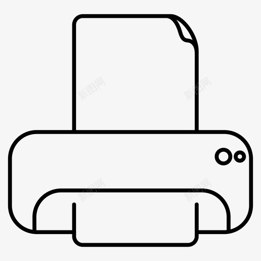 打印机简单打印图标svg_新图网 https://ixintu.com 传真 办公 打印 打印机 最小 笔划 简单 行