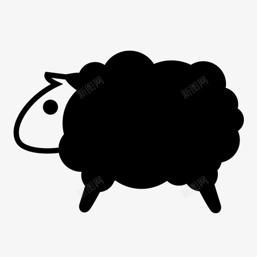 绵羊动物农场图标svg_新图网 https://ixintu.com 农场 农场动物 动物 绵羊 羊毛 羔羊 肉