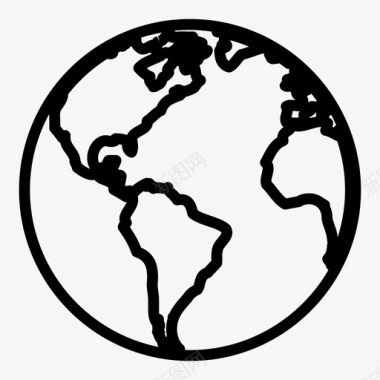 地球网络球体图标图标