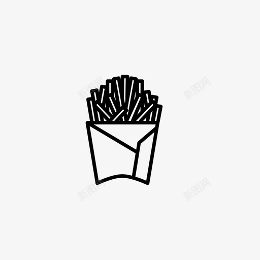 薯条零食餐食图标svg_新图网 https://ixintu.com 垃圾食品 快餐 脂肪 薯条 零食 餐食 饮食 麦当劳