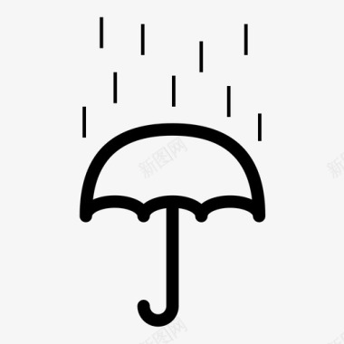 雨伞遮雨保护图标图标