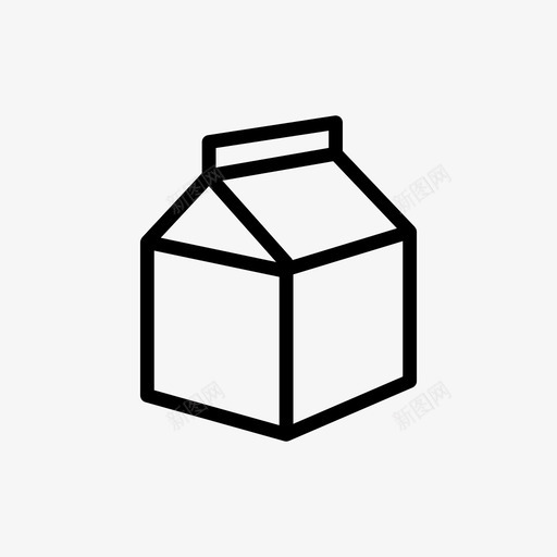 牛奶盒果汁盒饮料图标svg_新图网 https://ixintu.com 100icons100天 Beccoashea 乳制品 果汁盒 牛奶盒 饮料