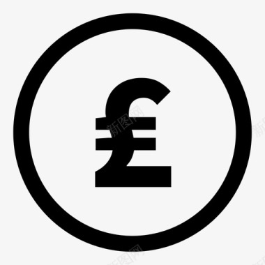 英镑硬币支付货币图标图标