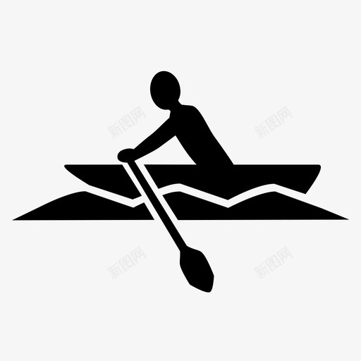 划船水海图标svg_新图网 https://ixintu.com 划船 桨 水 海 海洋 湖 运动 锻炼