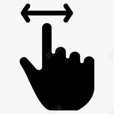 手指拖动两侧实心图标标志图标