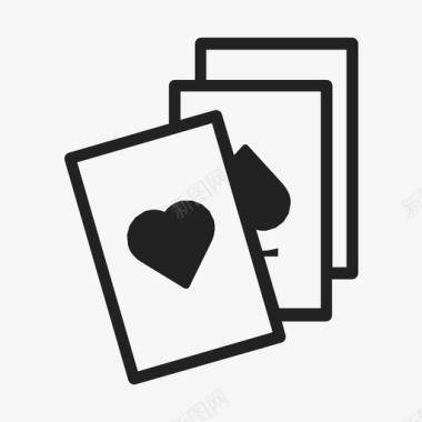扑克牌心游戏图标图标