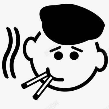 吸烟者吸烟人图标图标