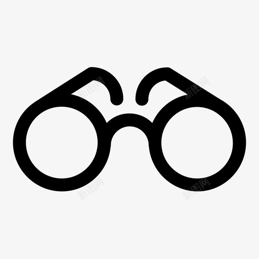 眼镜视觉简单图标svg_新图网 https://ixintu.com 专家 信息 帮助 眼镜 简单 纤细的图标集 视力 视觉