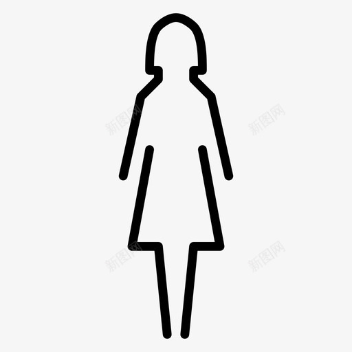 女士卫生间洗手间图标svg_新图网 https://ixintu.com 人 医院 卫生间 在医院 女士 女士房 女孩 女性 洗手间 着装 身材