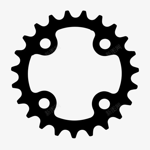 链轮自行车自行车齿轮图标svg_新图网 https://ixintu.com 圆盘 自行车 自行车齿轮 钉子 链轮